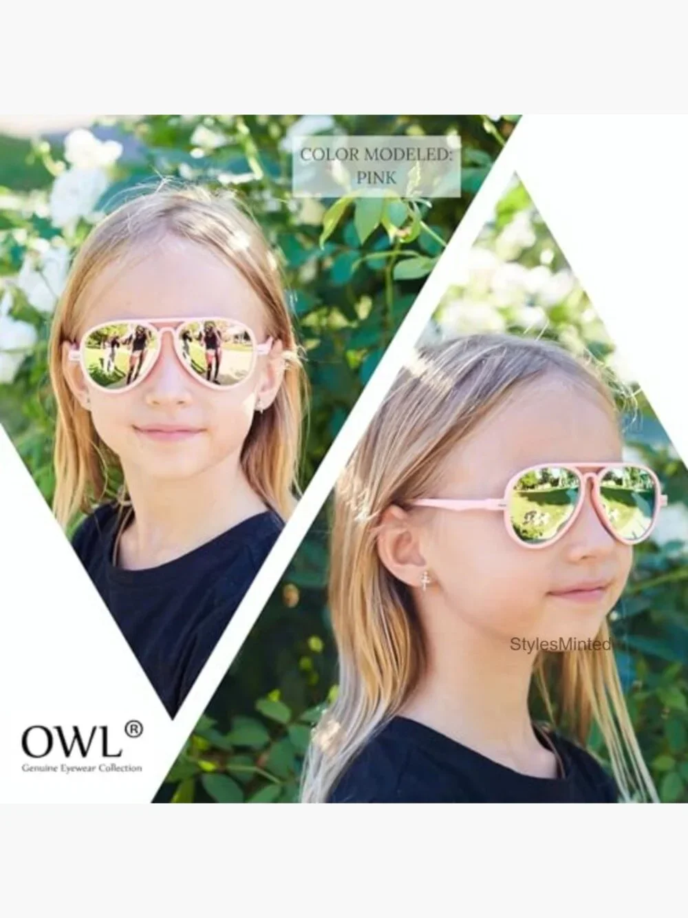 Kids Aviator Sunglasses UV400 Protection for Children Ages 3-6